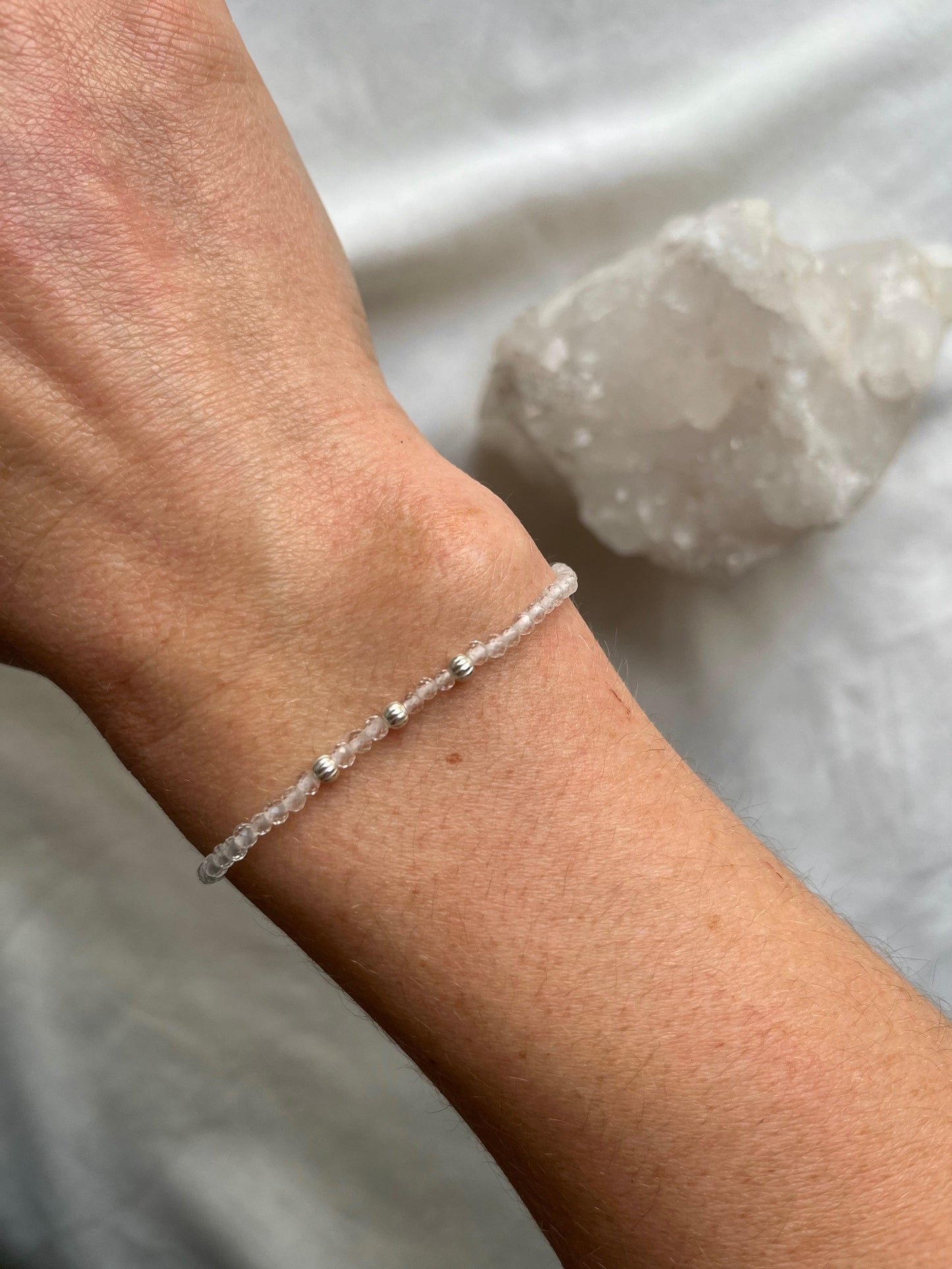 Bergkristal edelsteen armband 925 sterling zilver 1